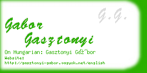 gabor gasztonyi business card